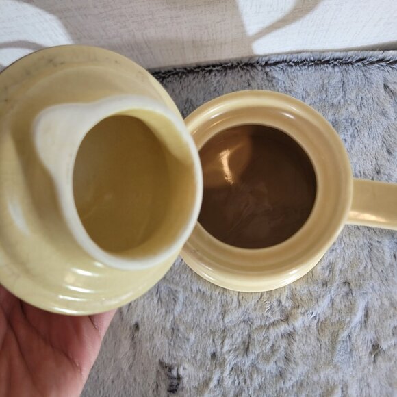 Pfaltzgraff Coffee Pot & Creamer Village 6-550 & 6-24 Stoneware Farmhouse Tea - Picture 8 of 9